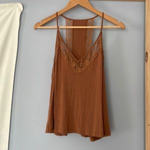 Soft and sexy American Eagle brown lace tank